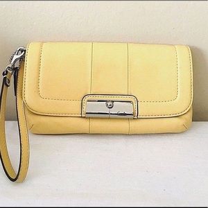 Banana Yellow Coach Wristlet